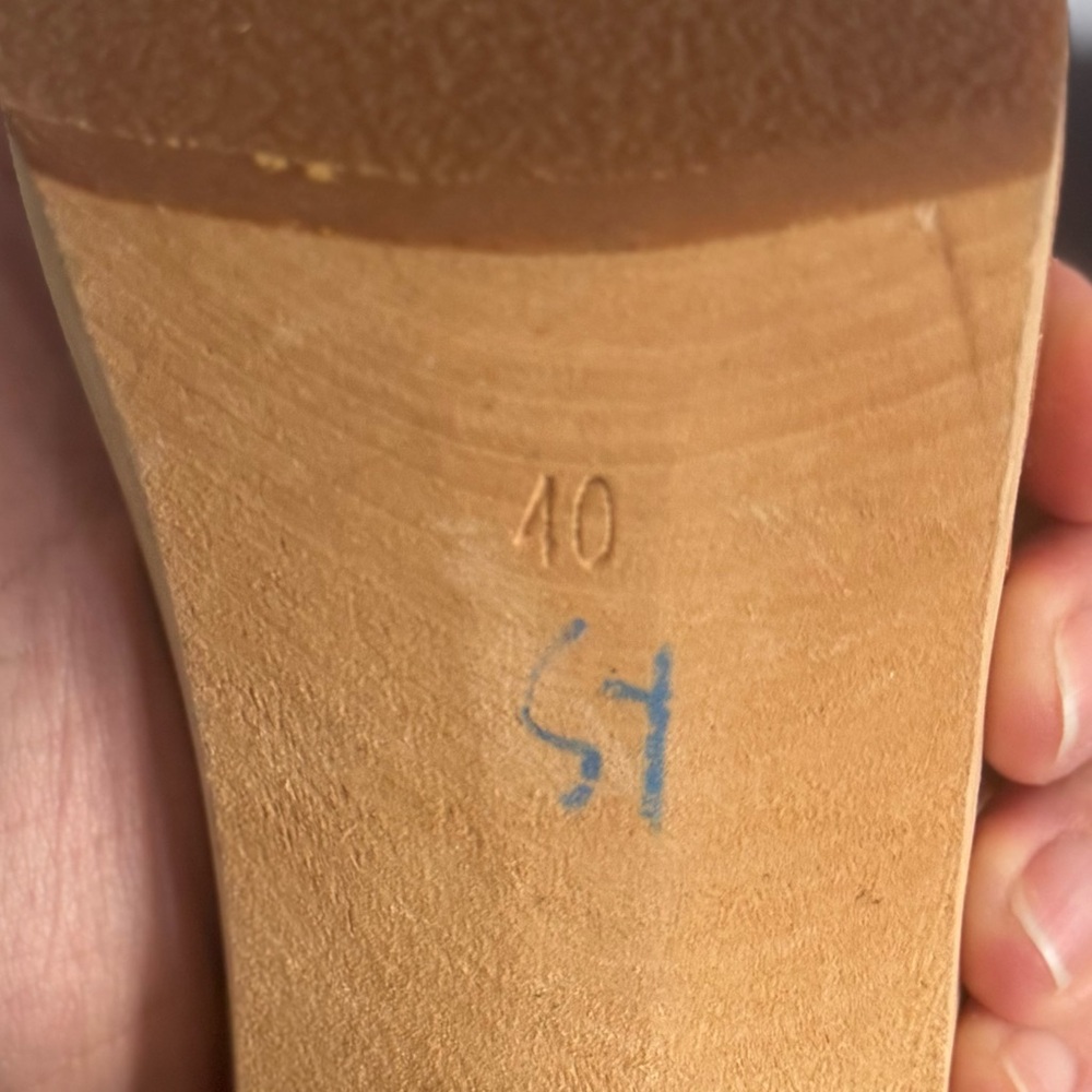SWEDISH HASBEENS Leather Wooden Clogs 9.5-10 / NEED GONE! Make offer - Picture 3 of 15